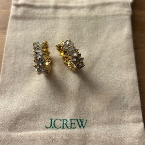 J. Crew sparkly hoop earrings